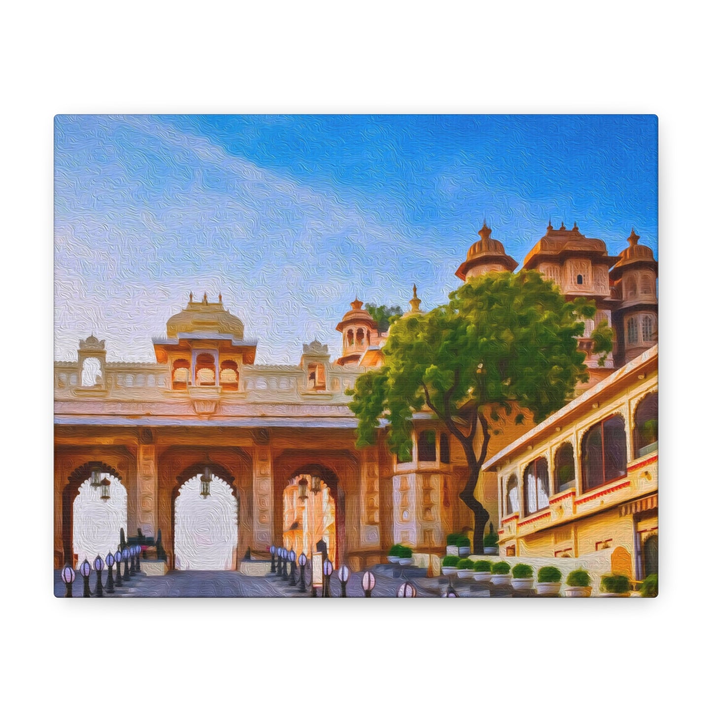 Udaipur, India | Watercolor Canvas Print | The Painted Passport®