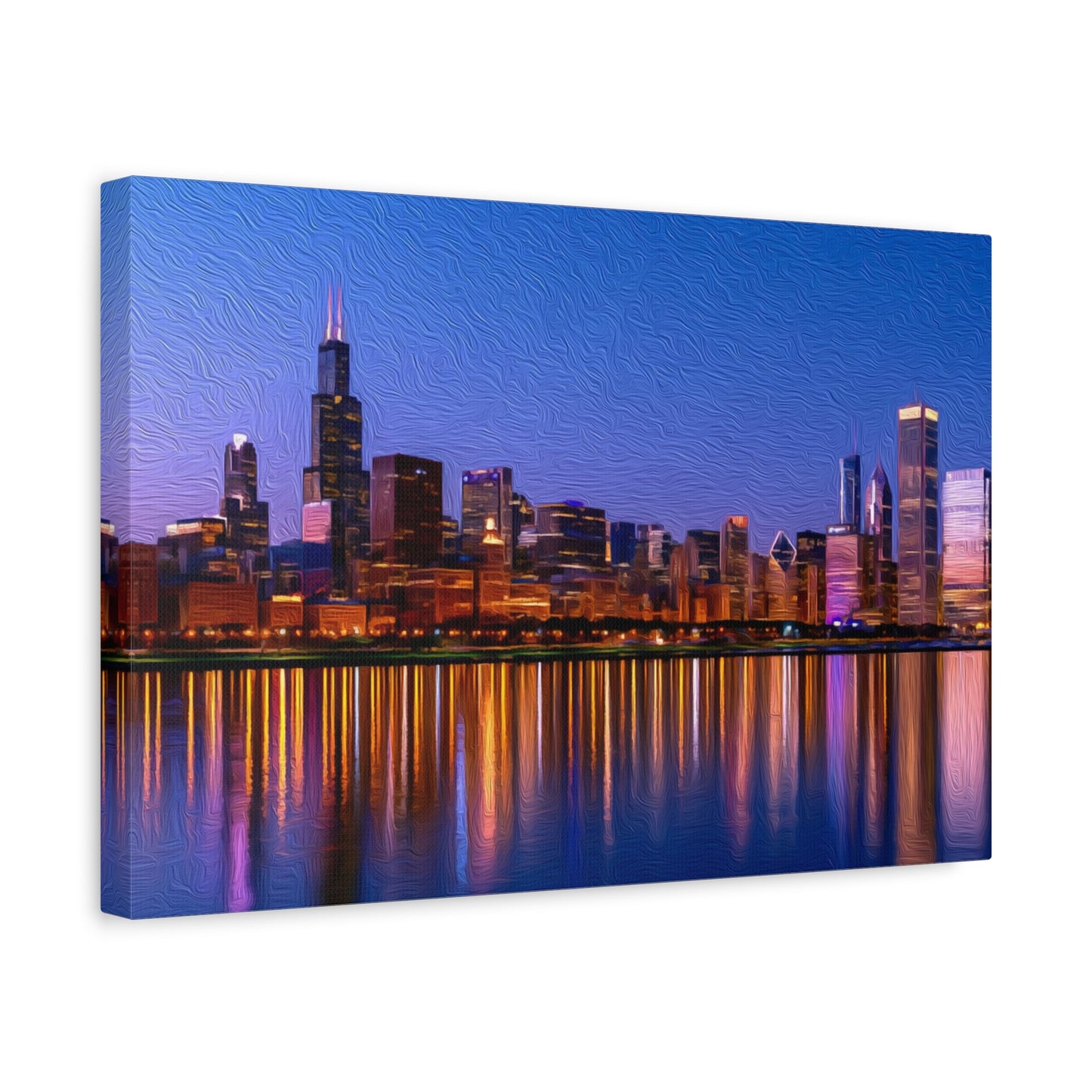 Chicago, Illinois | Watercolor Canvas Print | The Painted Passport®