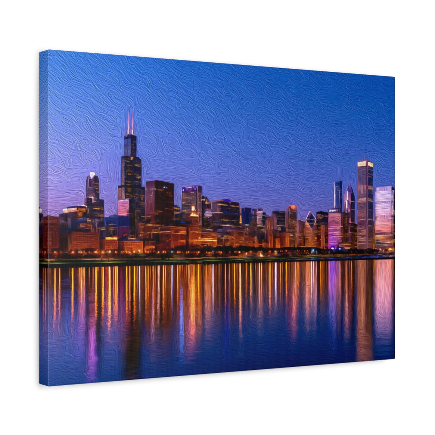 Chicago, Illinois | Watercolor Canvas Print | The Painted Passport®