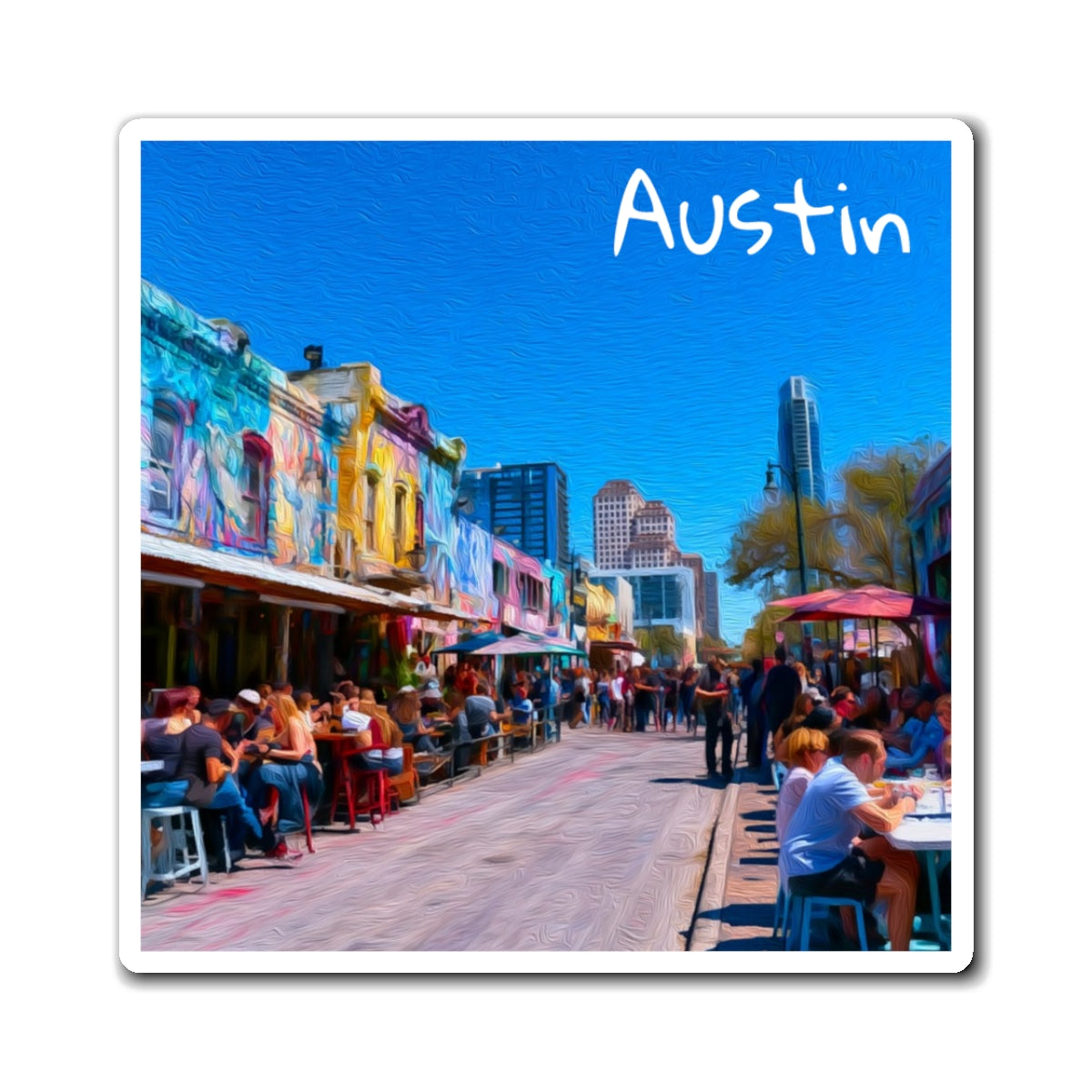 Austin, Texas | Watercolor Magnet | The Painted Passport®