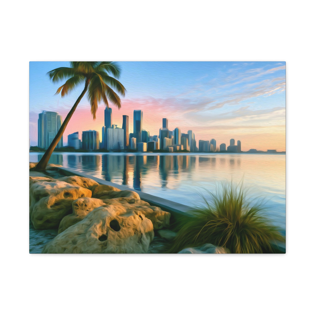 Miami, Florida | Watercolor Canvas Print | The Painted Passport®