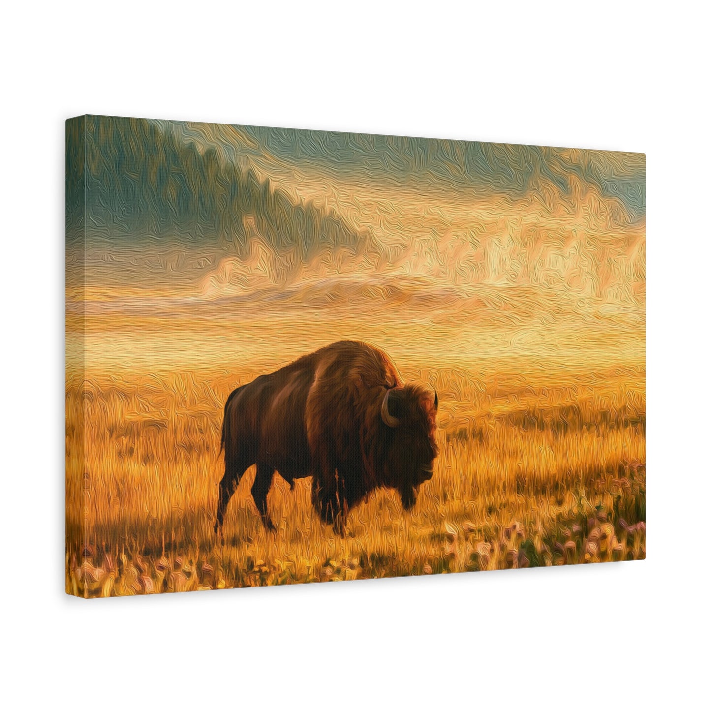 Yellowstone National Park, Wyoming | Watercolor Canvas Print | The Painted Passport®