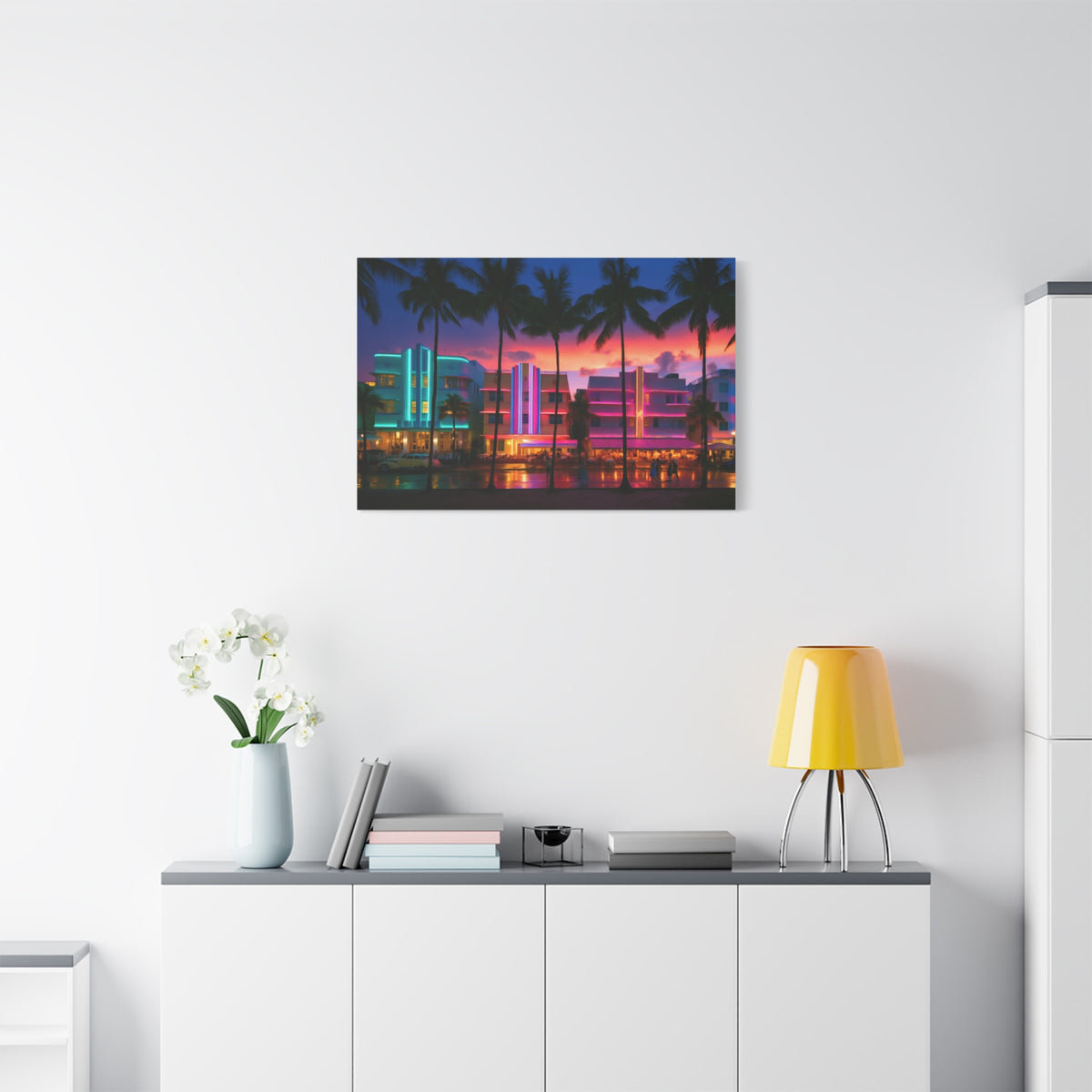 Miami, Florida | Watercolor Canvas Print | The Painted Passport®