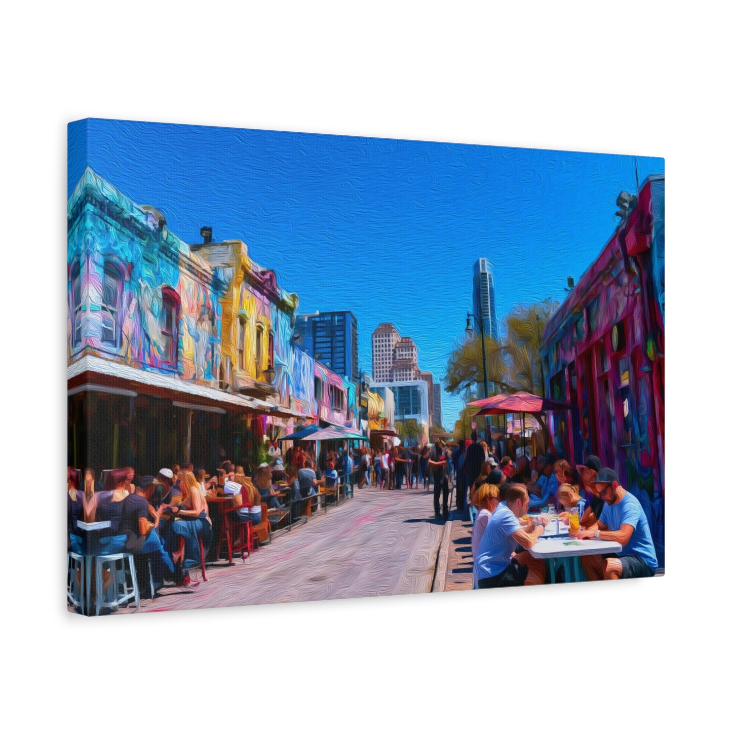 Austin, Texas | Watercolor Canvas Print | The Painted Passport®