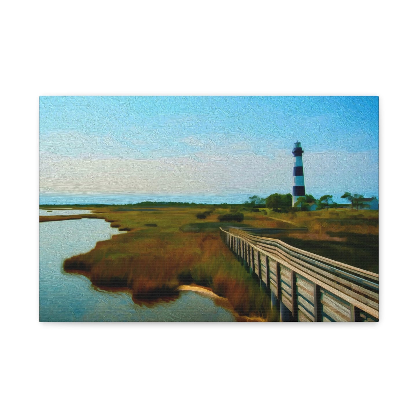 Outer Banks, North Carolina | Watercolor Canvas Print | The Painted Passport®
