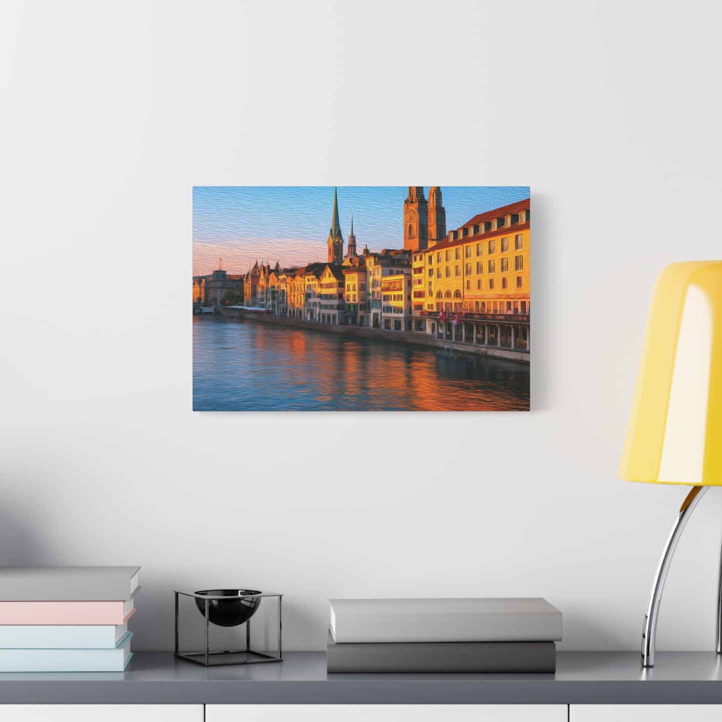 Zurich, Switzerland | Watercolor Canvas Print | The Painted Passport®