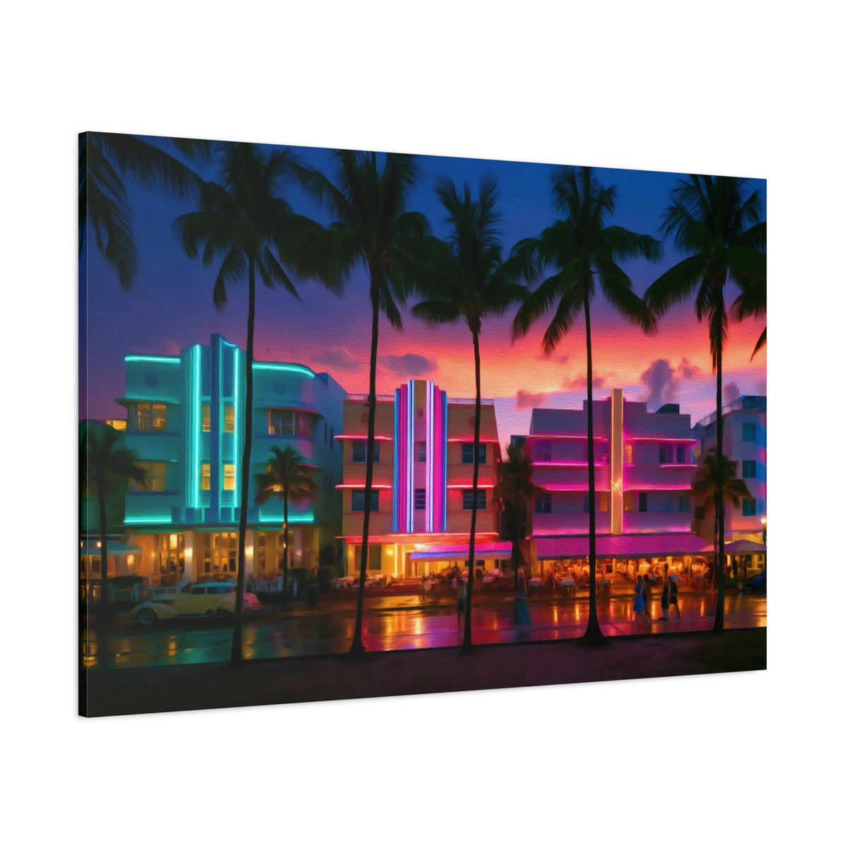 Miami, Florida | Watercolor Canvas Print | The Painted Passport®