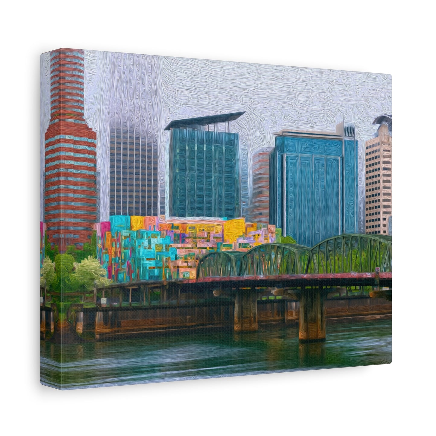 Portland, Oregon | Watercolor Canvas Print | The Painted Passport®
