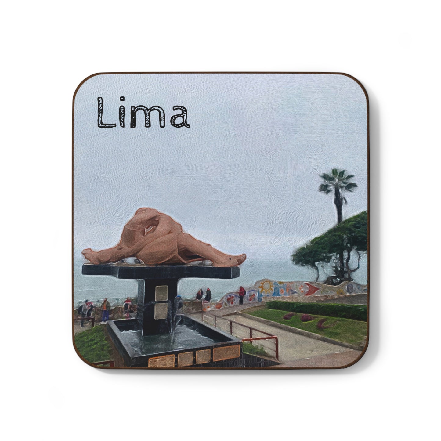 Lima, Peru Hardboard Coaster - Artistic Home Decor for Coffee Lovers