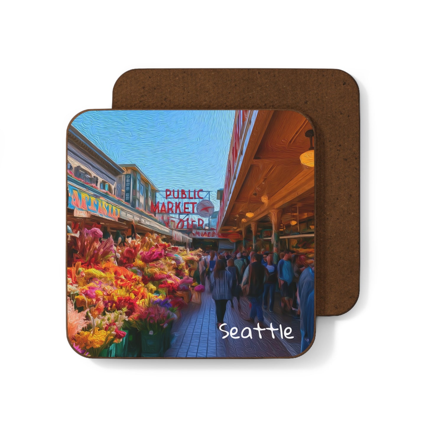 Seattle, Washington | Watercolor Coaster | The Painted Passport®