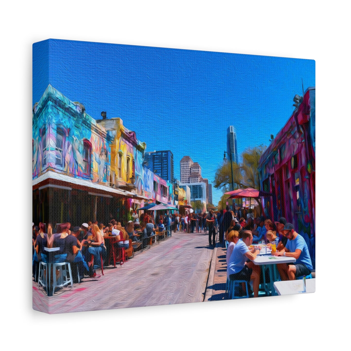 Austin, Texas | Watercolor Canvas Print | The Painted Passport®