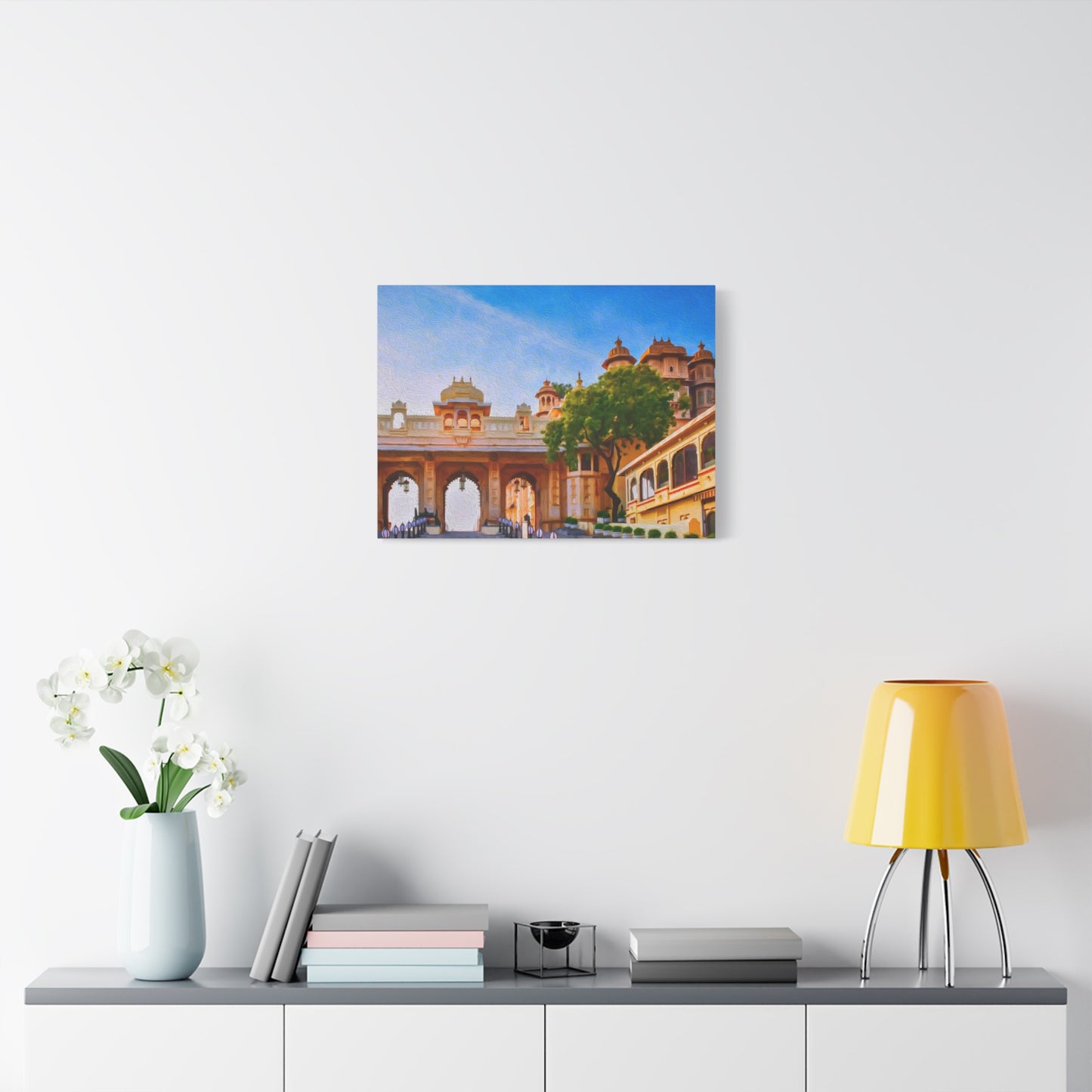 Udaipur, India | Watercolor Canvas Print | The Painted Passport®