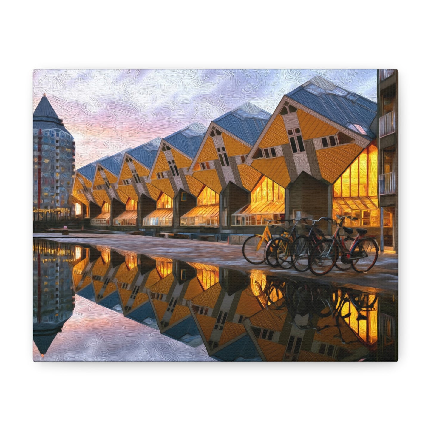 Rotterdam, Netherlands | Watercolor Canvas Print | The Painted Passport®