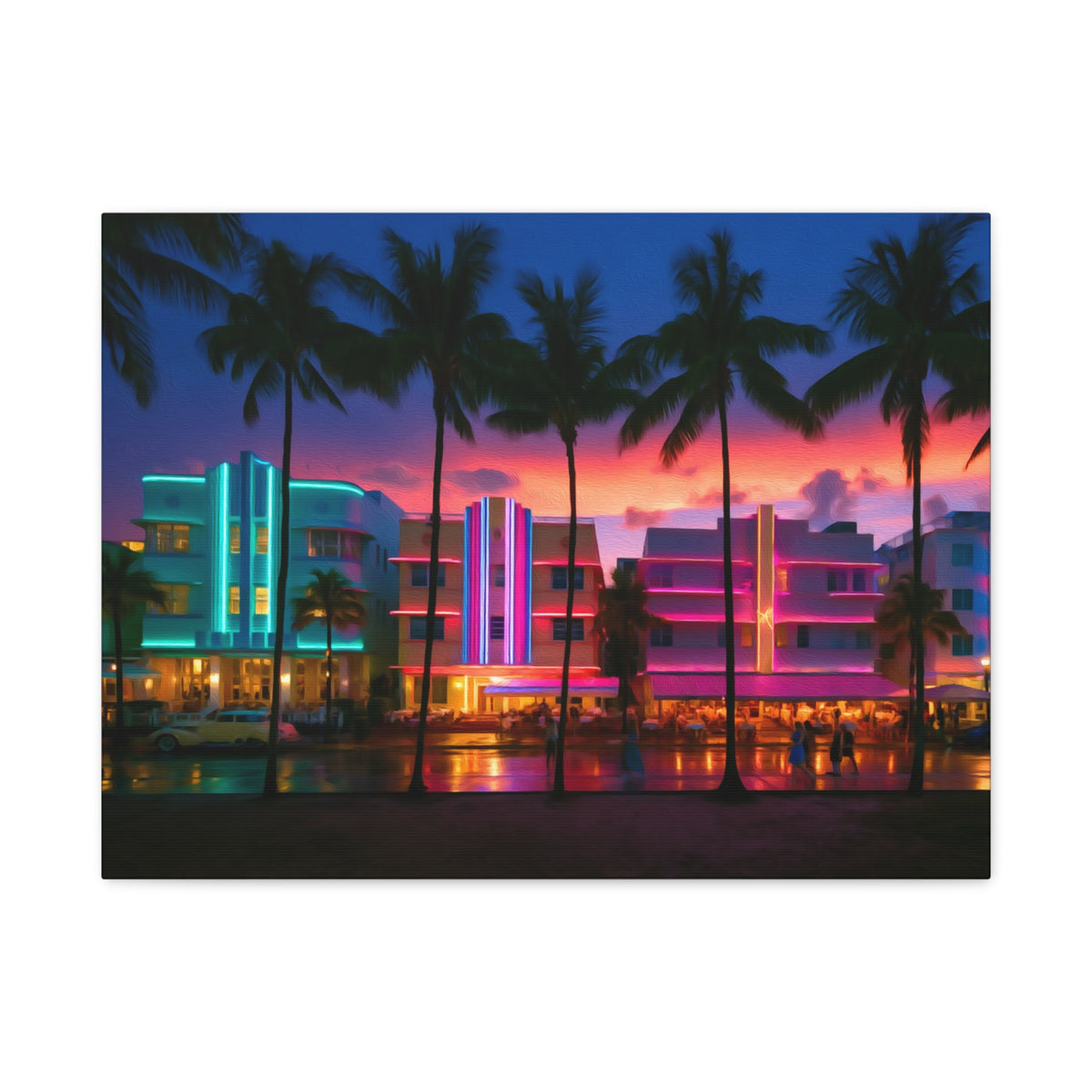 Miami, Florida | Watercolor Canvas Print | The Painted Passport®