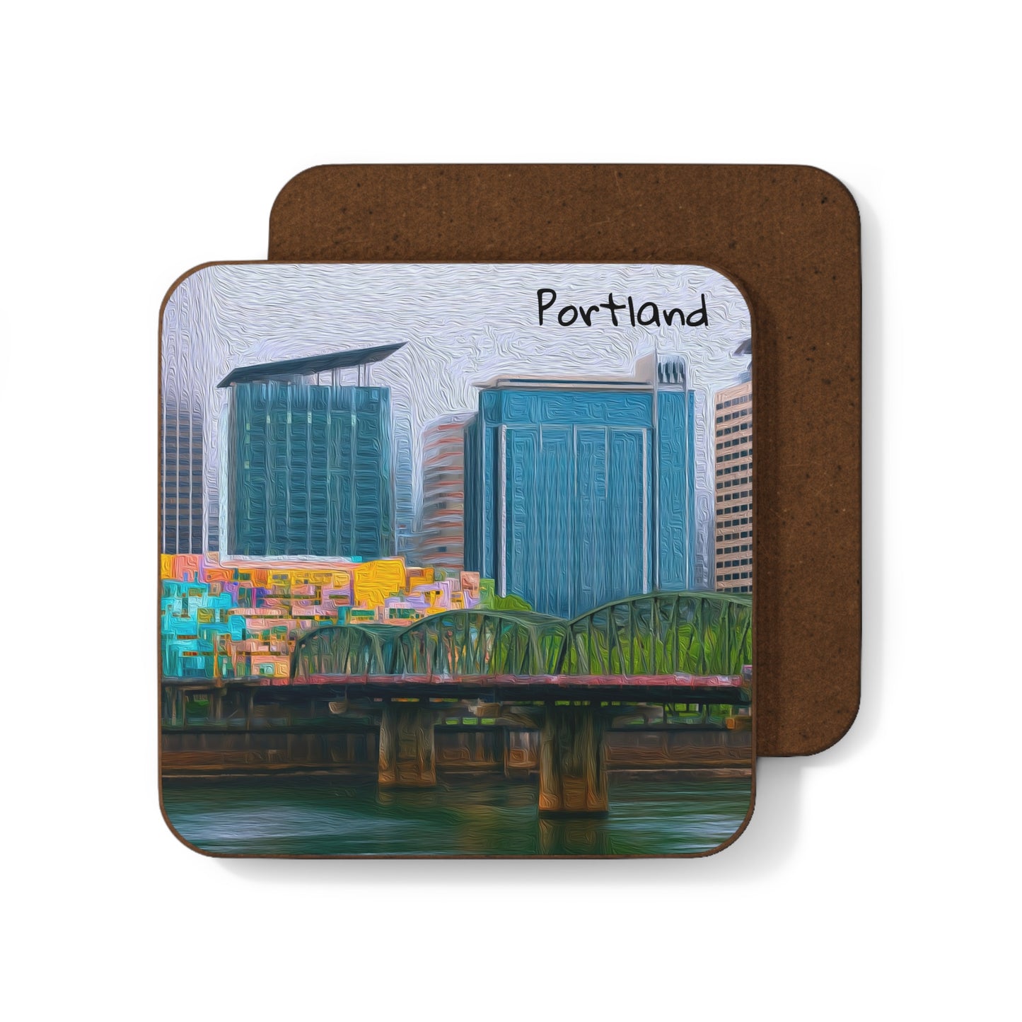 Portland, Oregon | Watercolor Coaster | The Painted Passport®