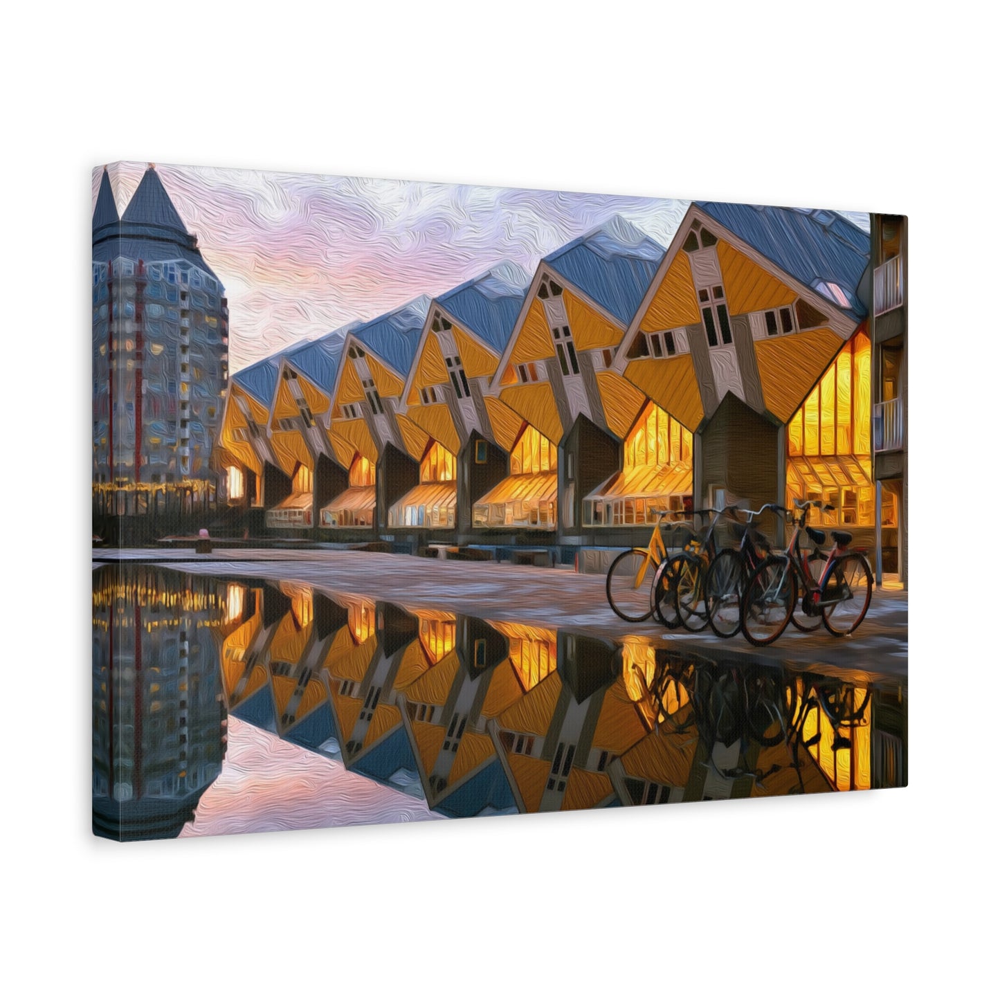 Rotterdam, Netherlands | Watercolor Canvas Print | The Painted Passport®