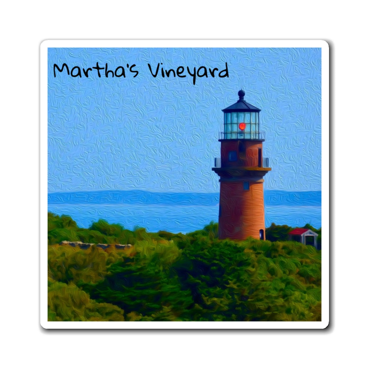 Martha's Vineyard, Massachusetts | Watercolor Magnet | The Painted Passport®