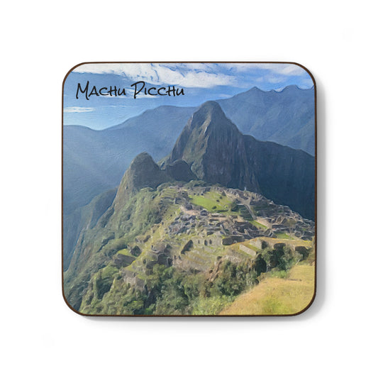 Machu Picchu Hardboard Coaster - Artistic Home Decor for Coffee Lovers