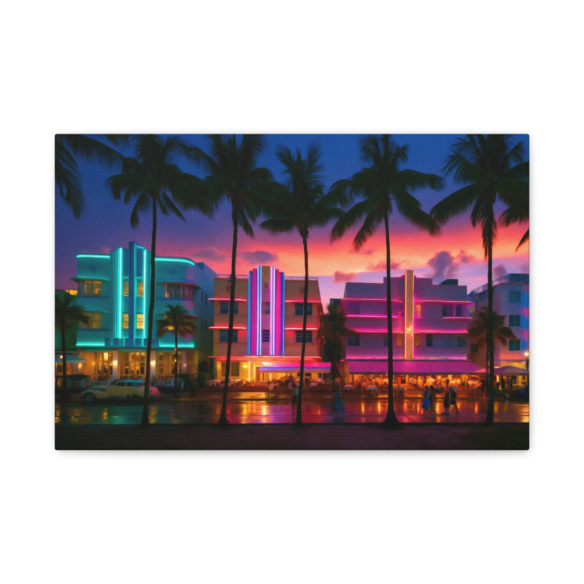 Miami, Florida | Watercolor Canvas Print | The Painted Passport®