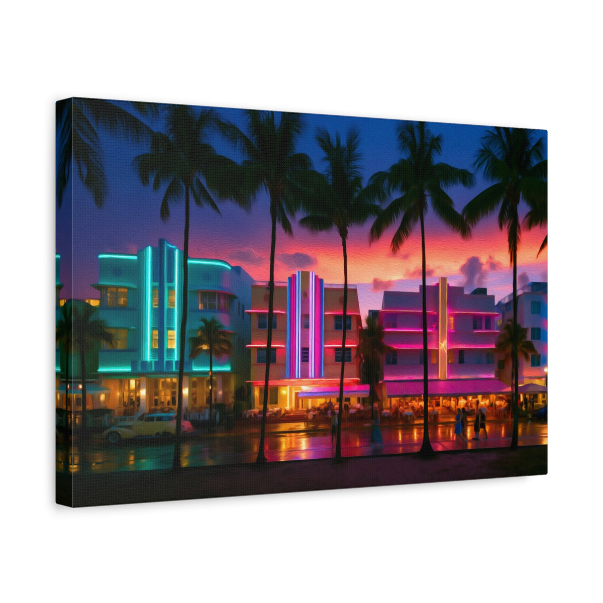 Miami, Florida | Watercolor Canvas Print | The Painted Passport®