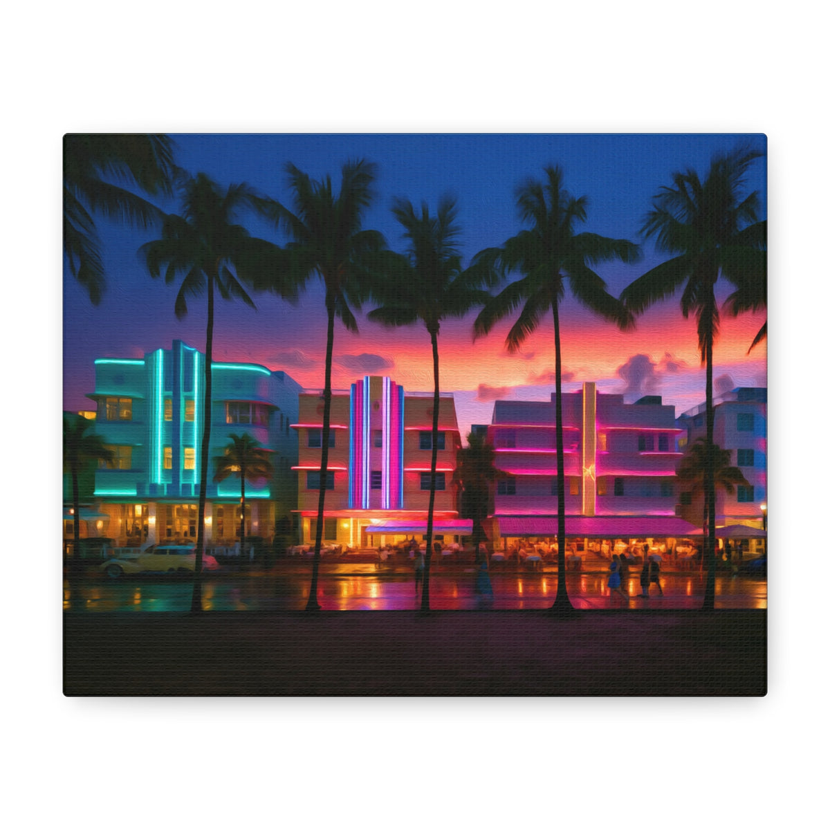 Miami, Florida | Watercolor Canvas Print | The Painted Passport®