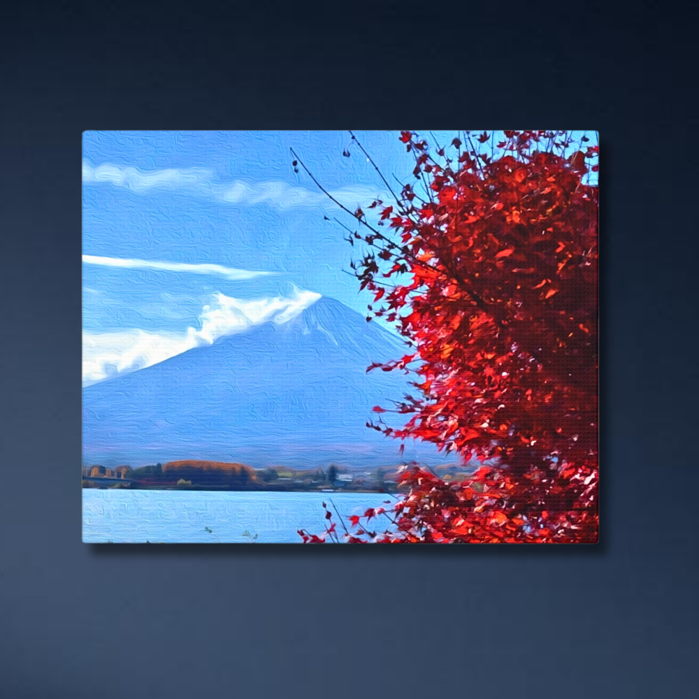 Fuji, Japan | Mount Fuji Foliage | Original Series Gallery Canvas detail