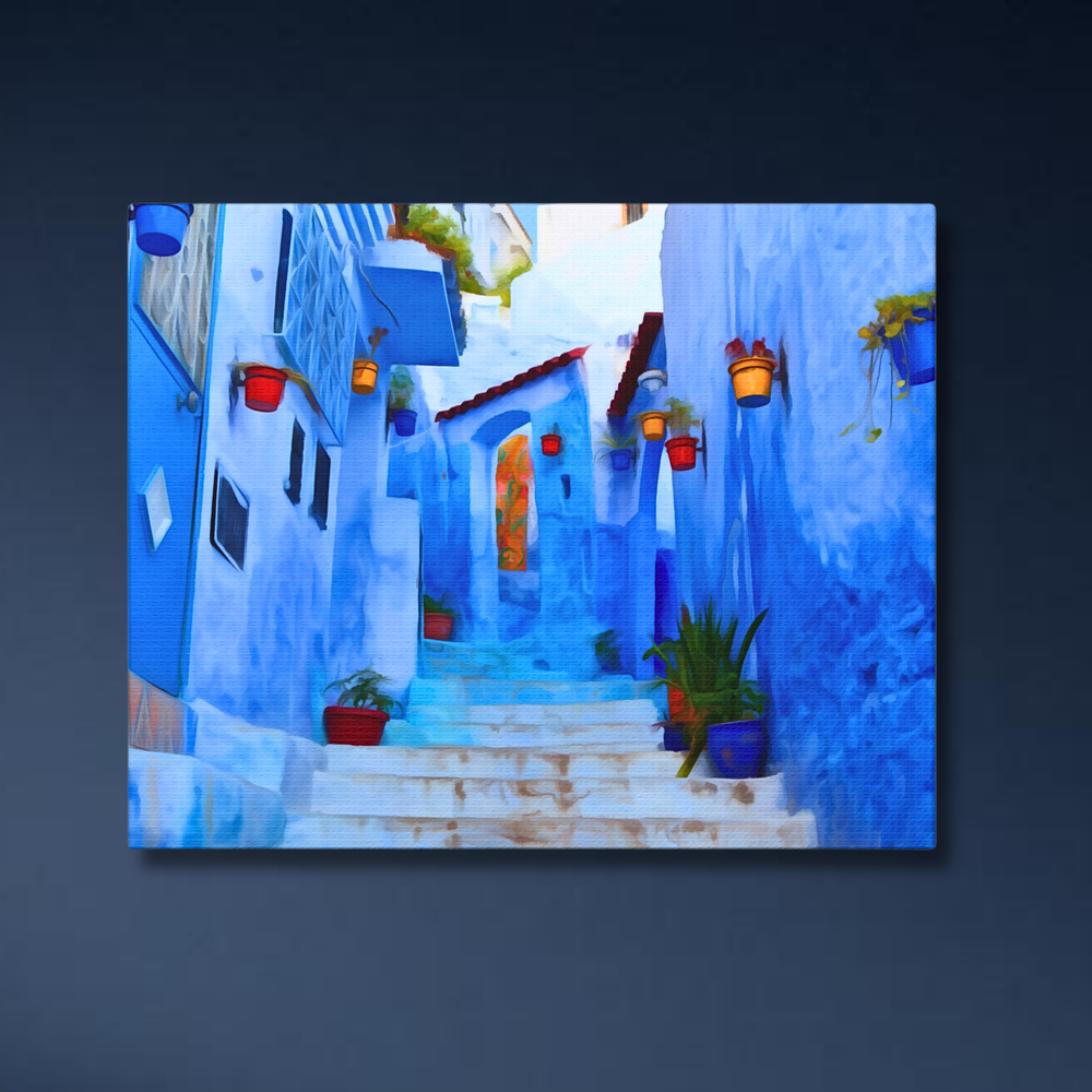 Chefchaouen, Morocco | Original Series Gallery Canvas detail