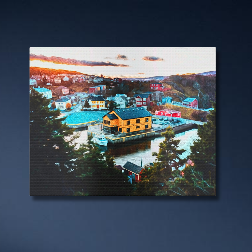 St. John’s, Newfoundland | Original Series Gallery Canvas | The Painted Passport® detail