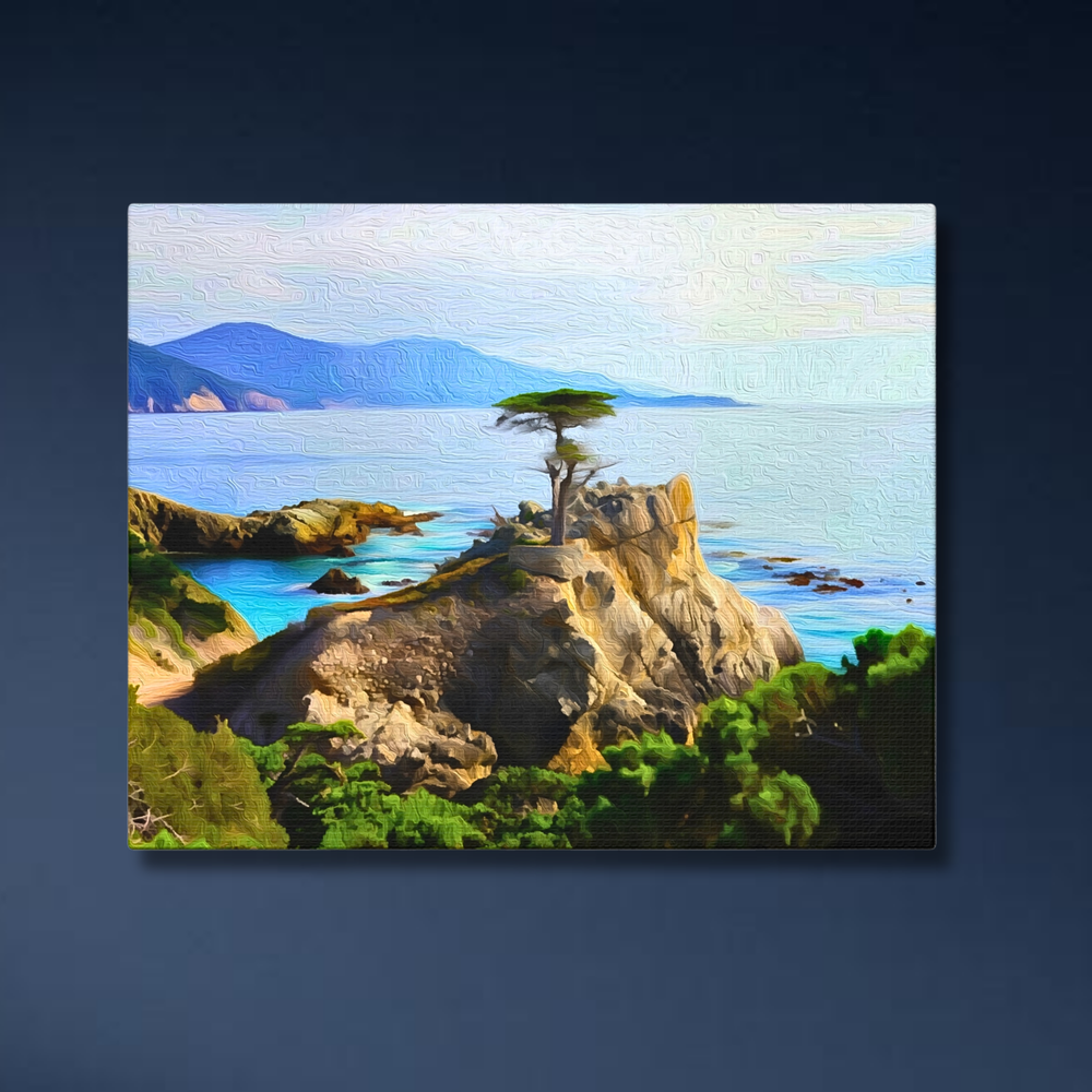 The Monterey Peninsula, California | Original Series Gallery Canvas | The Painted Passport® detail