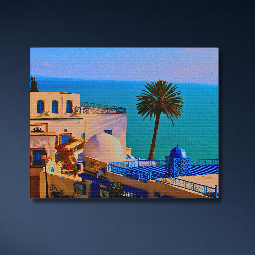 Sidi Bou Said, Tunisia | Original Series Gallery Canvas detail
