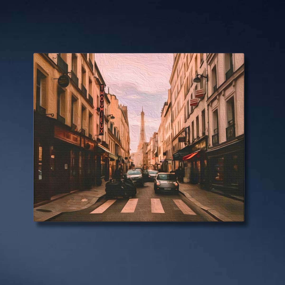 Paris, France | Eiffel Tower Street View | Original Series Gallery Canvas close-up detail
