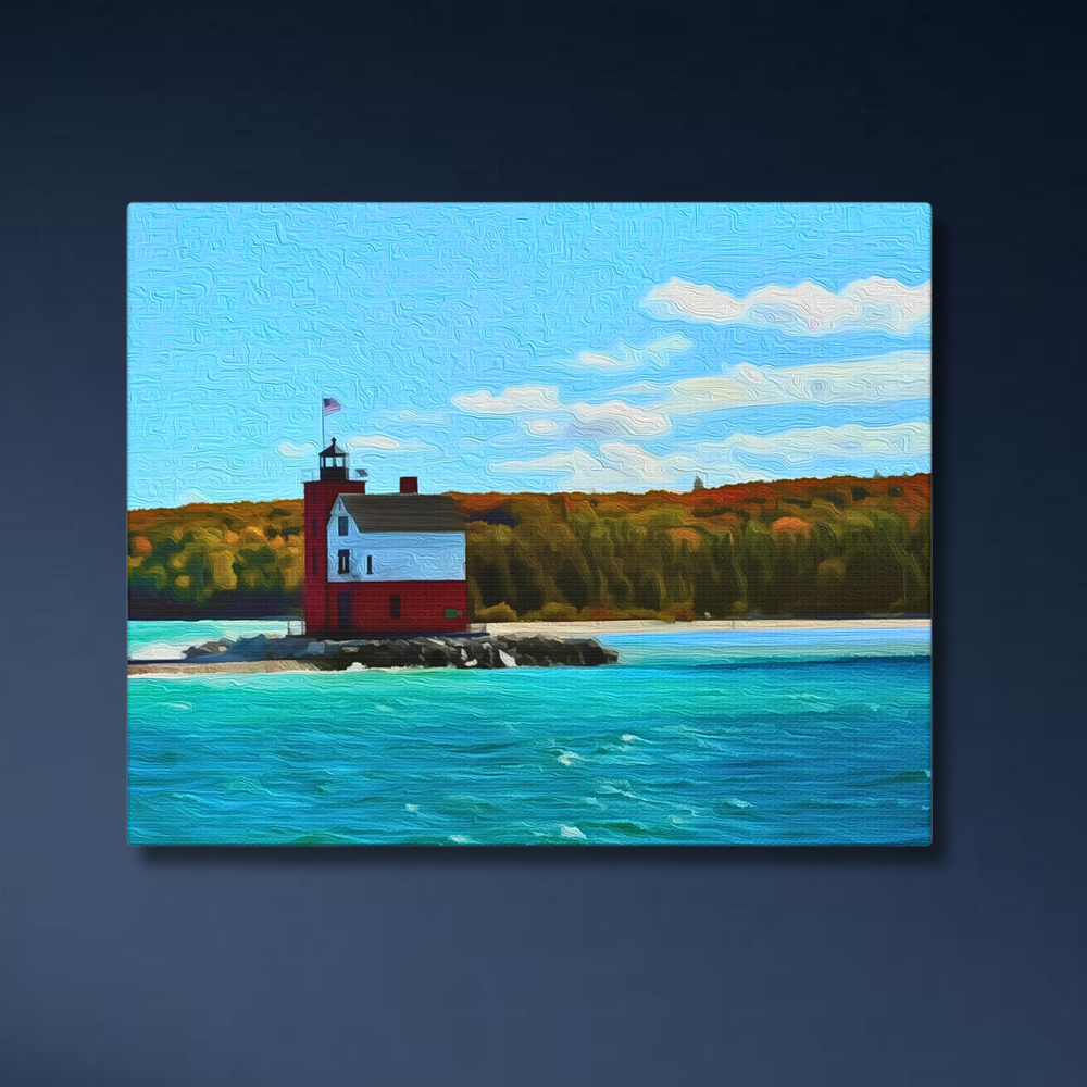 Mackinac Island, Michigan | Original Series Gallery Canvas | The Painted Passport® detail