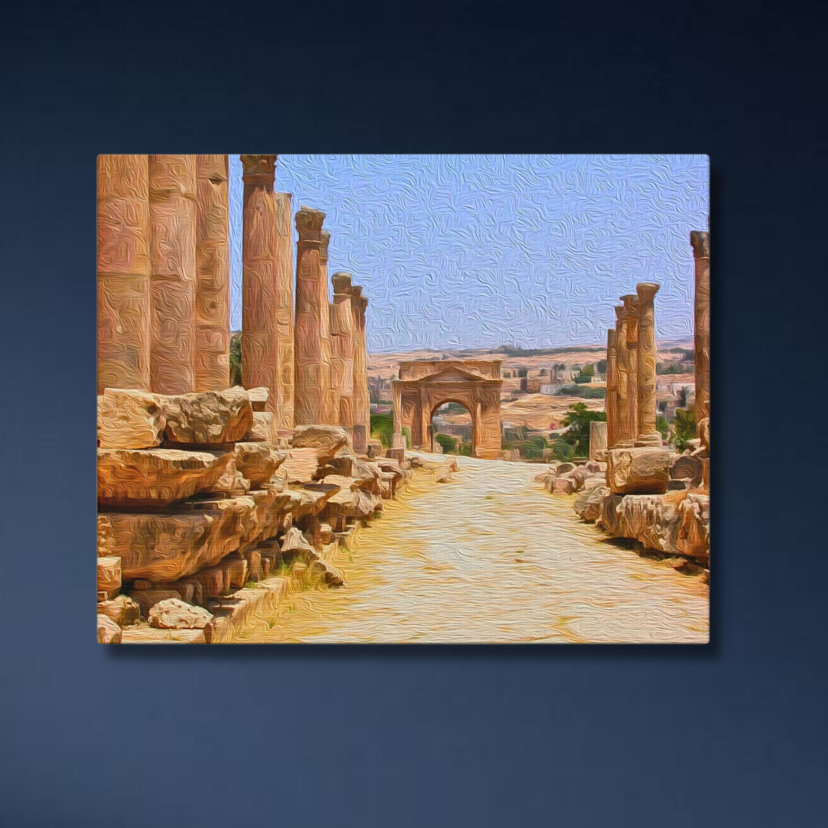 Jerash, Jordan | Ancient Roman Ruins Pathway | Original Series Gallery Canvas close-up detail