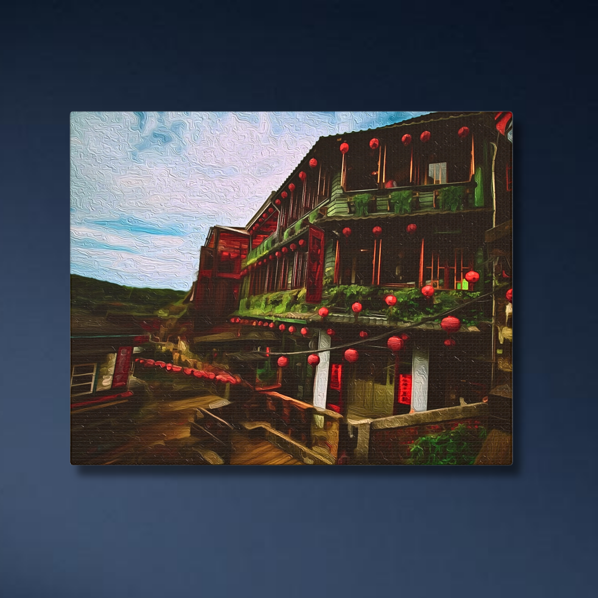 Jiufen, Taiwan | Jiufen Mountain Village | Original Series Gallery Canvas close-up detail