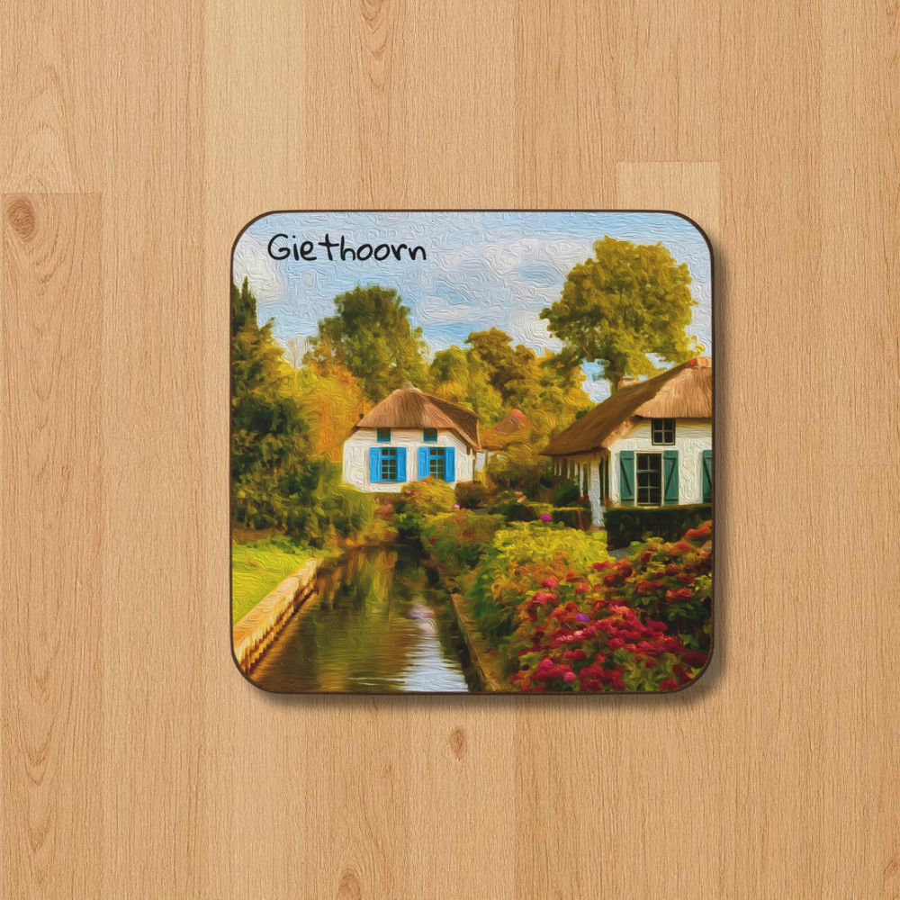 Giethoorn, Netherlands | Dutch Canal Village | Original Series Hardboard Coaster