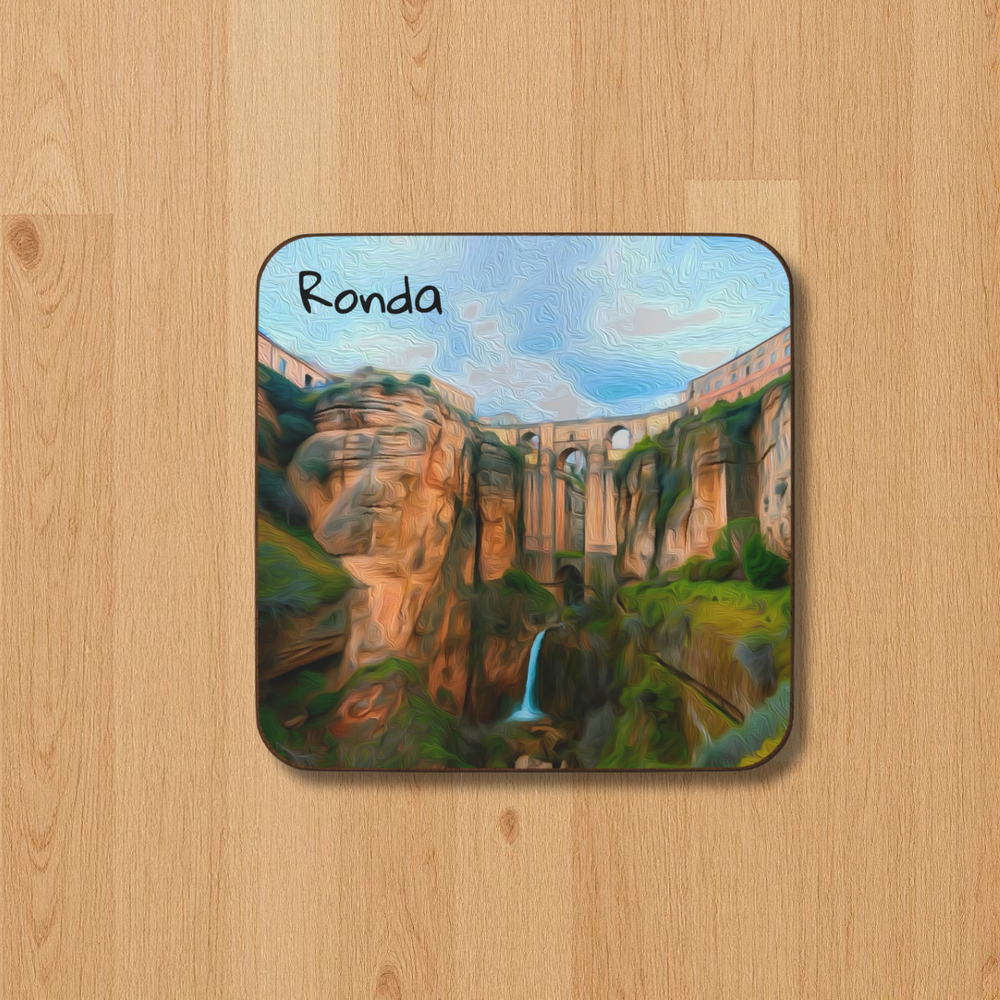 Ronda, Spain | Puente Nuevo Bridge Gorge | Original Series Hardboard Coaster