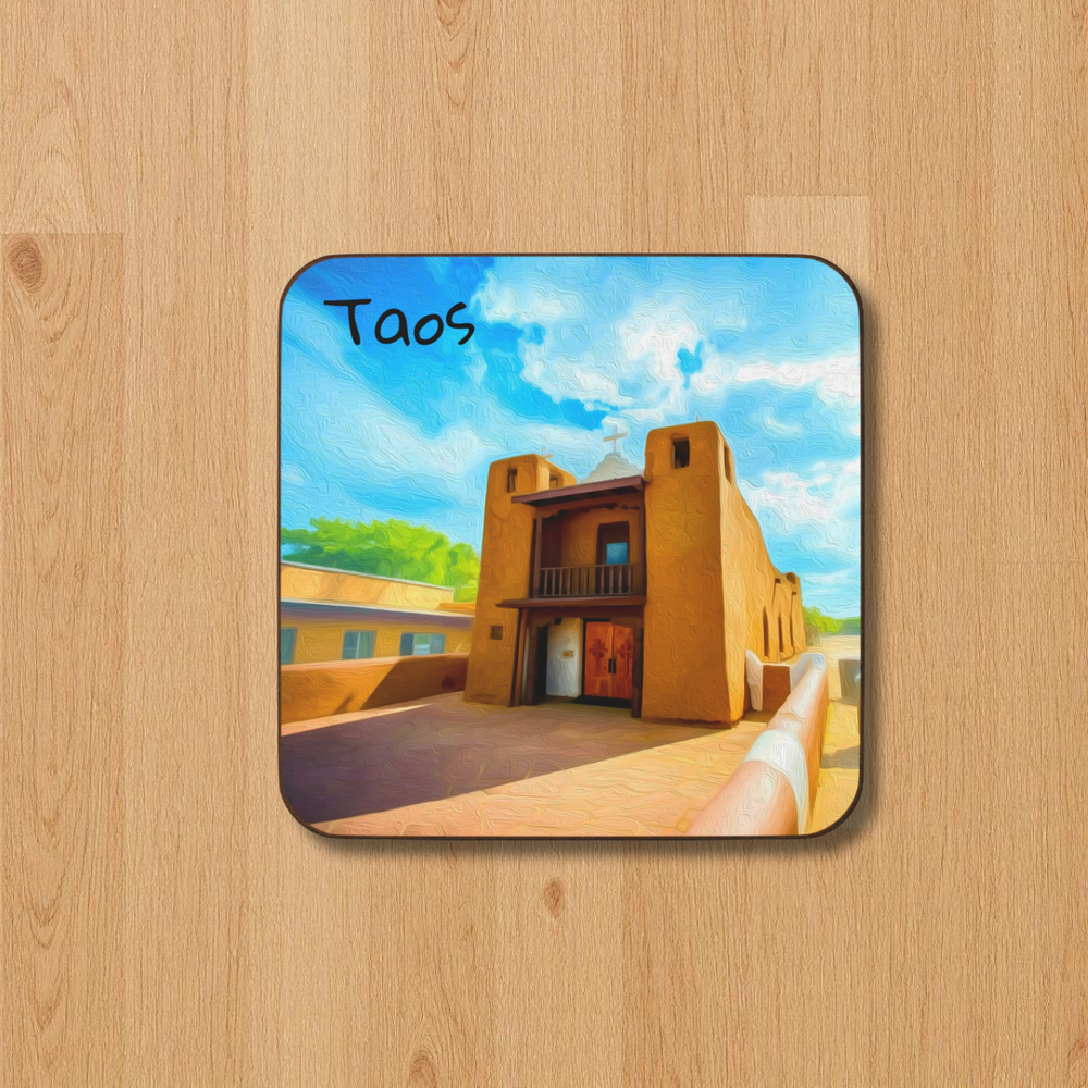 Taos, New Mexico | Original Series Hardboard Coaster | The Painted Passport®