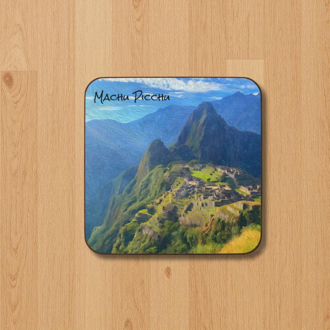 Machu Picchu, Peru | Original Series Hardboard Coaster — Machu Picchu, Peru, study 1