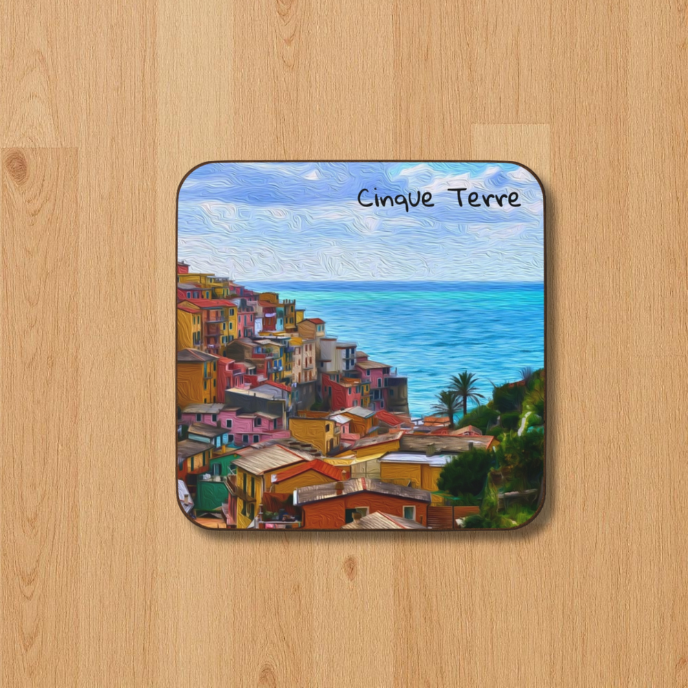 Cinque Terre, Italy | Original Series Hardboard Coaster | The Painted Passport®