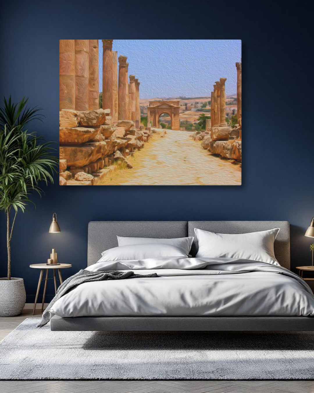 Jerash, Jordan | Ancient Roman Ruins Pathway | Original Series Gallery Canvas detail