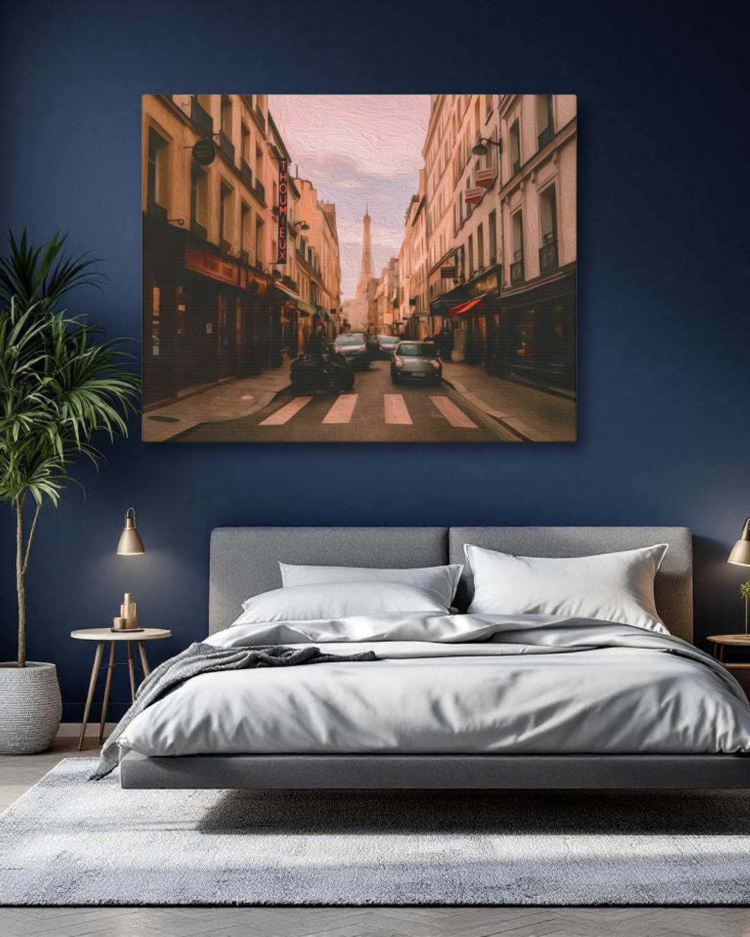 Paris, France | Eiffel Tower Street View | Original Series Gallery Canvas detail