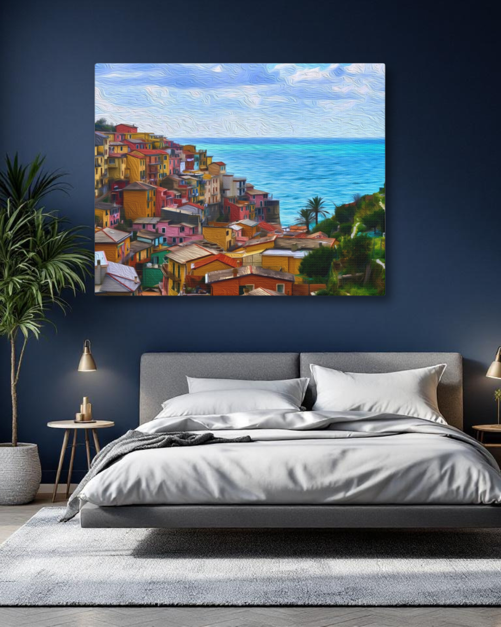 Cinque Terre, Italy | Original Series Gallery Canvas | The Painted Passport® detail