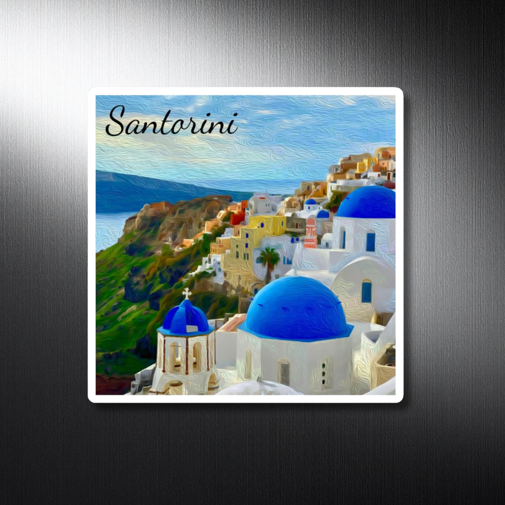 Oia, Santorini | Blue Dome | Original Series Decorative Magnet