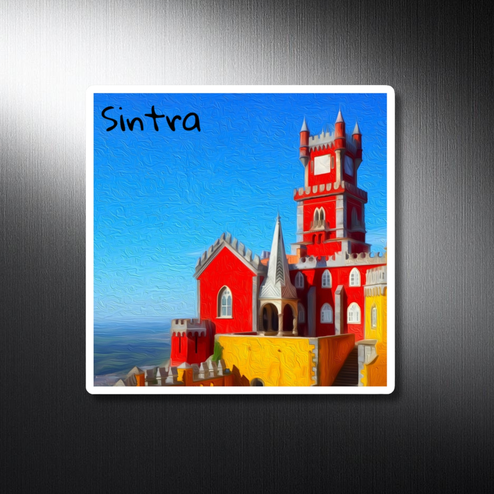 Sintra, Portugal | Pena Palace Coastal View | Original Series Decorative Magnet
