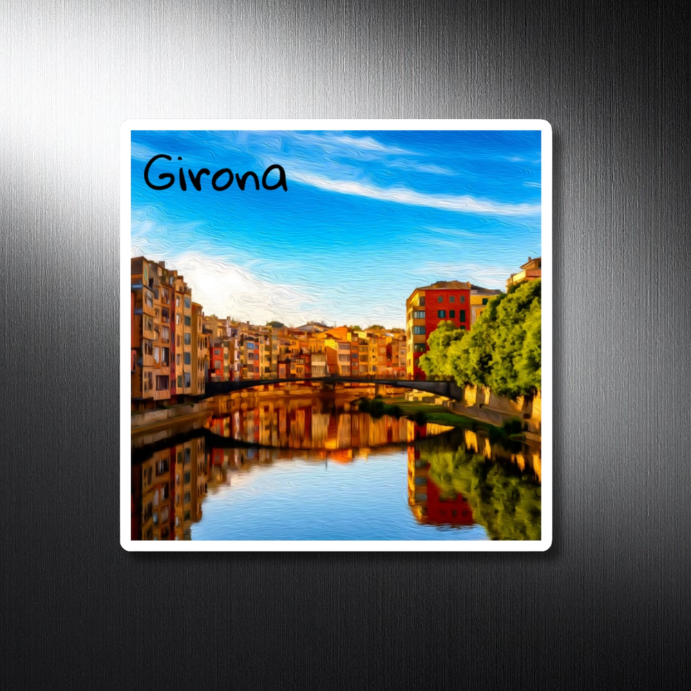 Girona, Spain | River Onyar Colorful Houses | Original Series Decorative Magnet