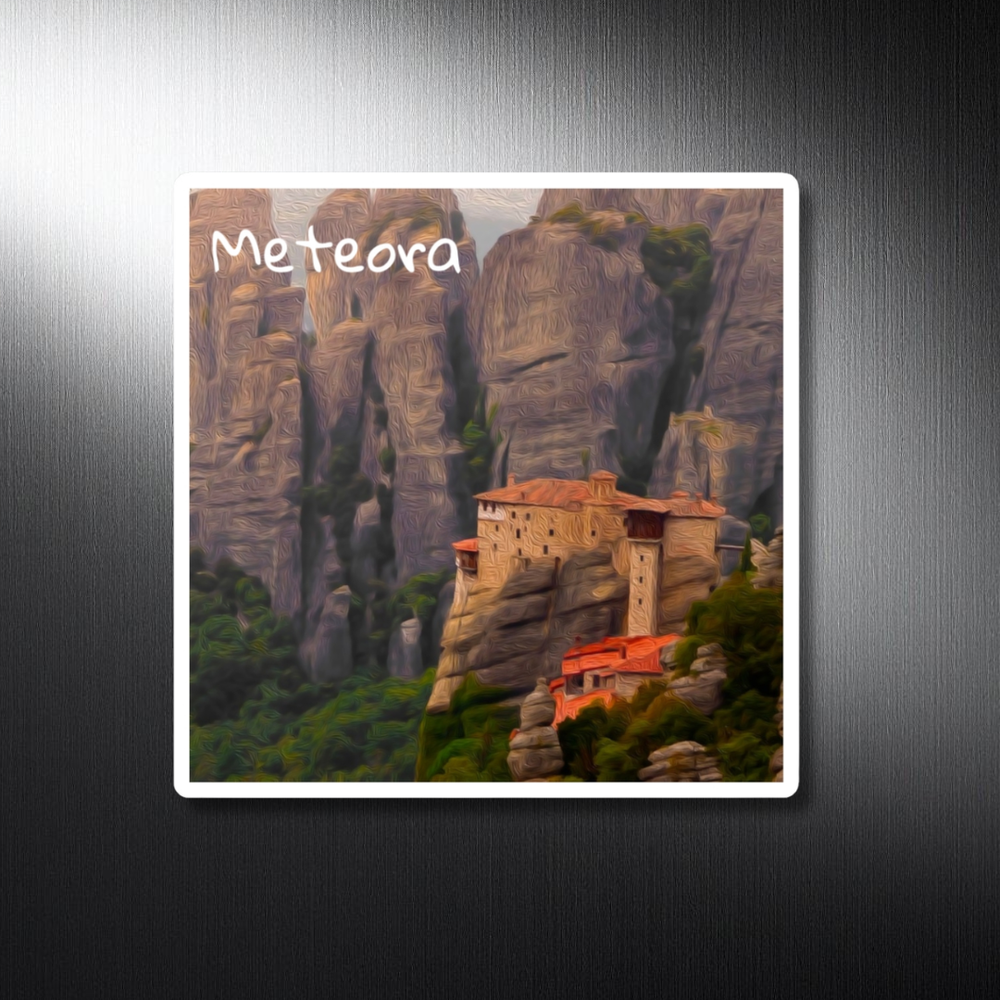 Meteora, Greece | Monastery on Rock Pillars | Original Series Decorative Magnet