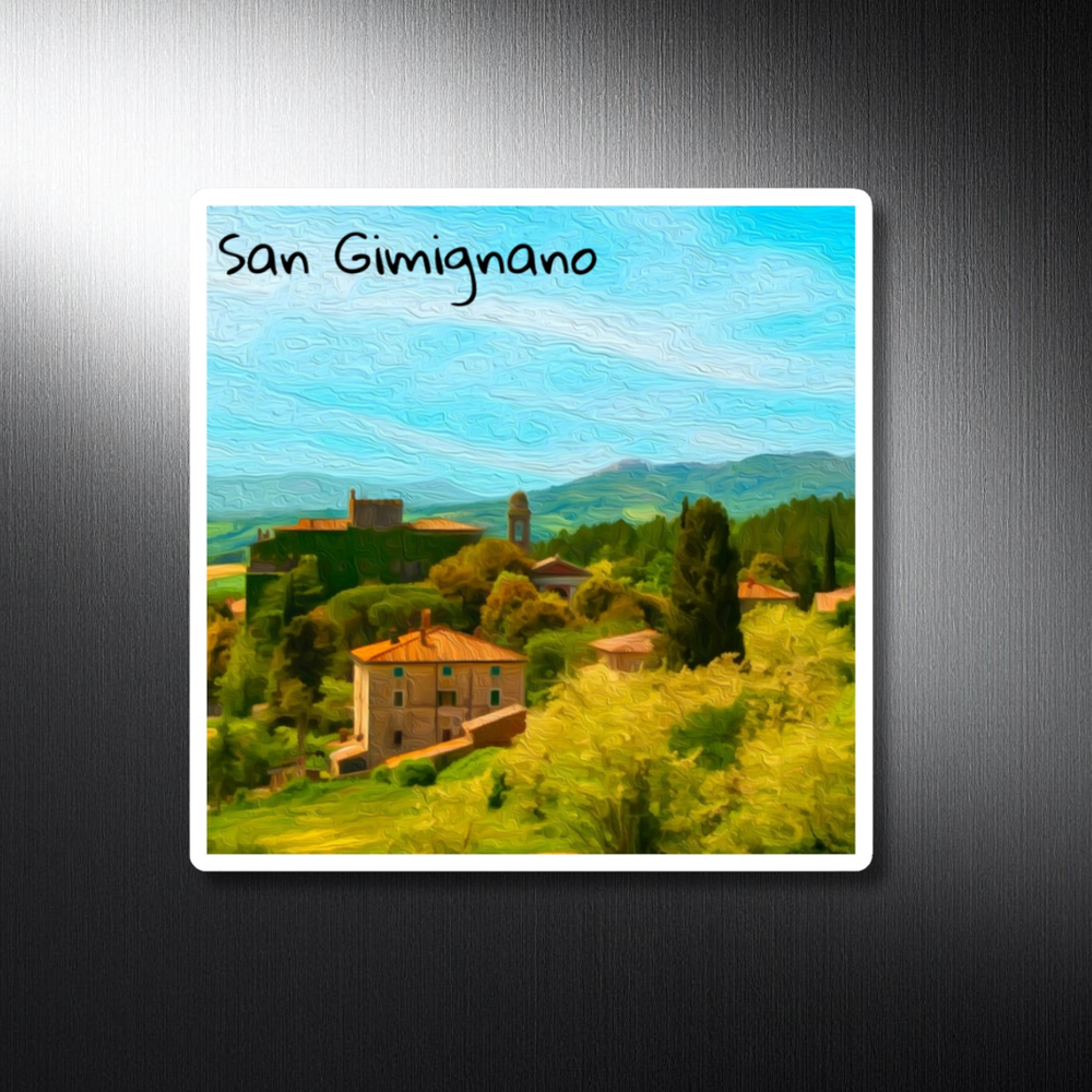 San Gimignano, Italy | Tuscan Village Landscape | Original Series Decorative Magnet