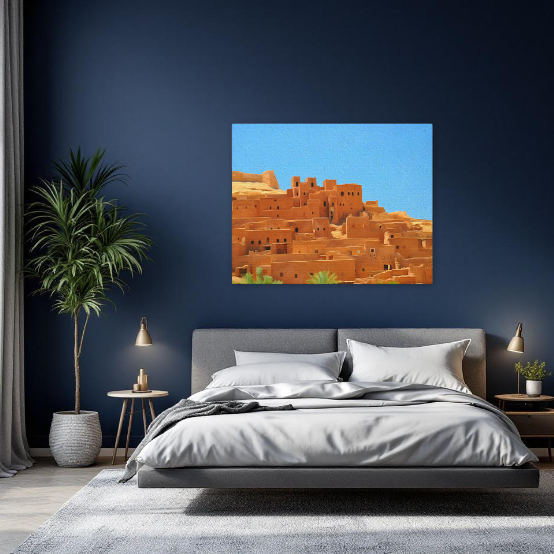Ait Benhaddou, Morocco | Ancient Fortified Village | Original Series Gallery Canvas detail