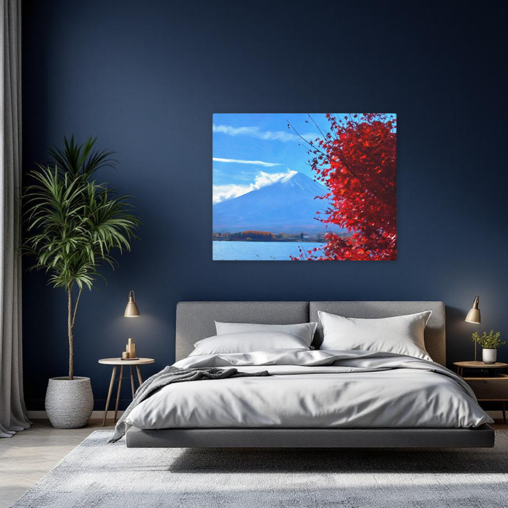 Fuji, Japan | Mount Fuji Foliage | Original Series Gallery Canvas detail