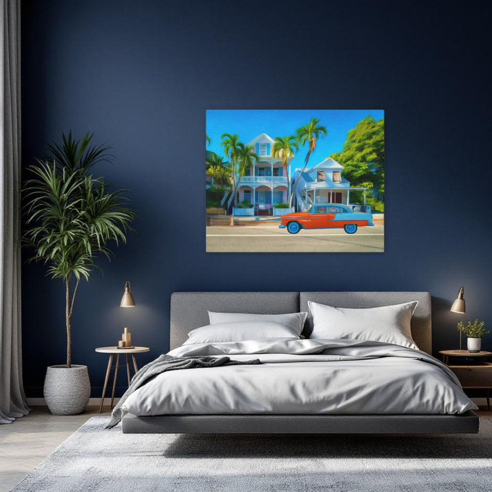 Key West, Florida | Original Series Gallery Canvas | The Painted Passport® detail